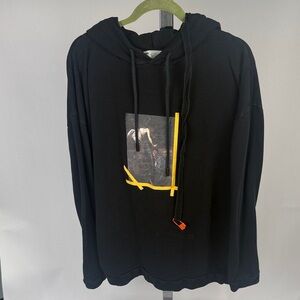 Off White Graphic Hoodie - Oversized Fit